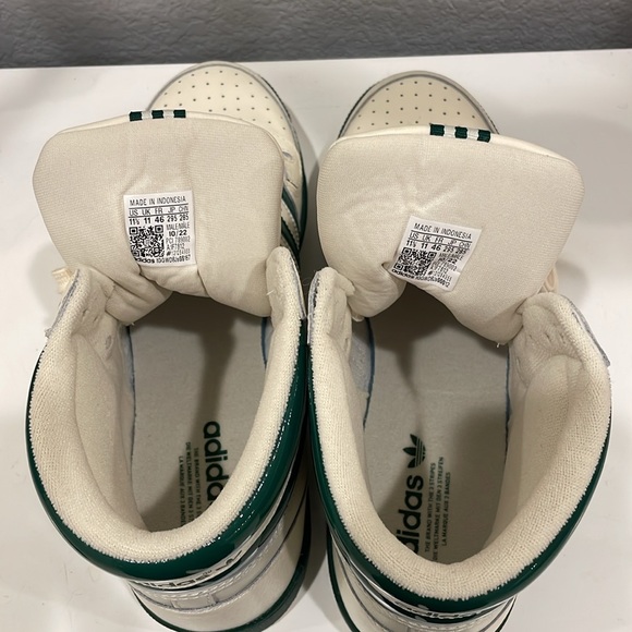 ADIDAS ORIGINALS-Top Ten RB Men’s High Top Sneaker Off White/Dark Green sz 11.5 - Picture 4 of 5